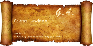 Giesz Andrea névjegykártya
